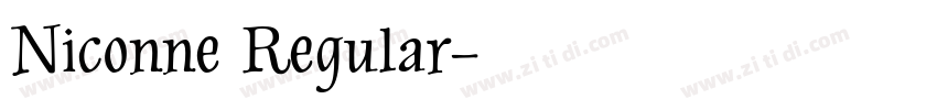 Niconne Regular字体转换